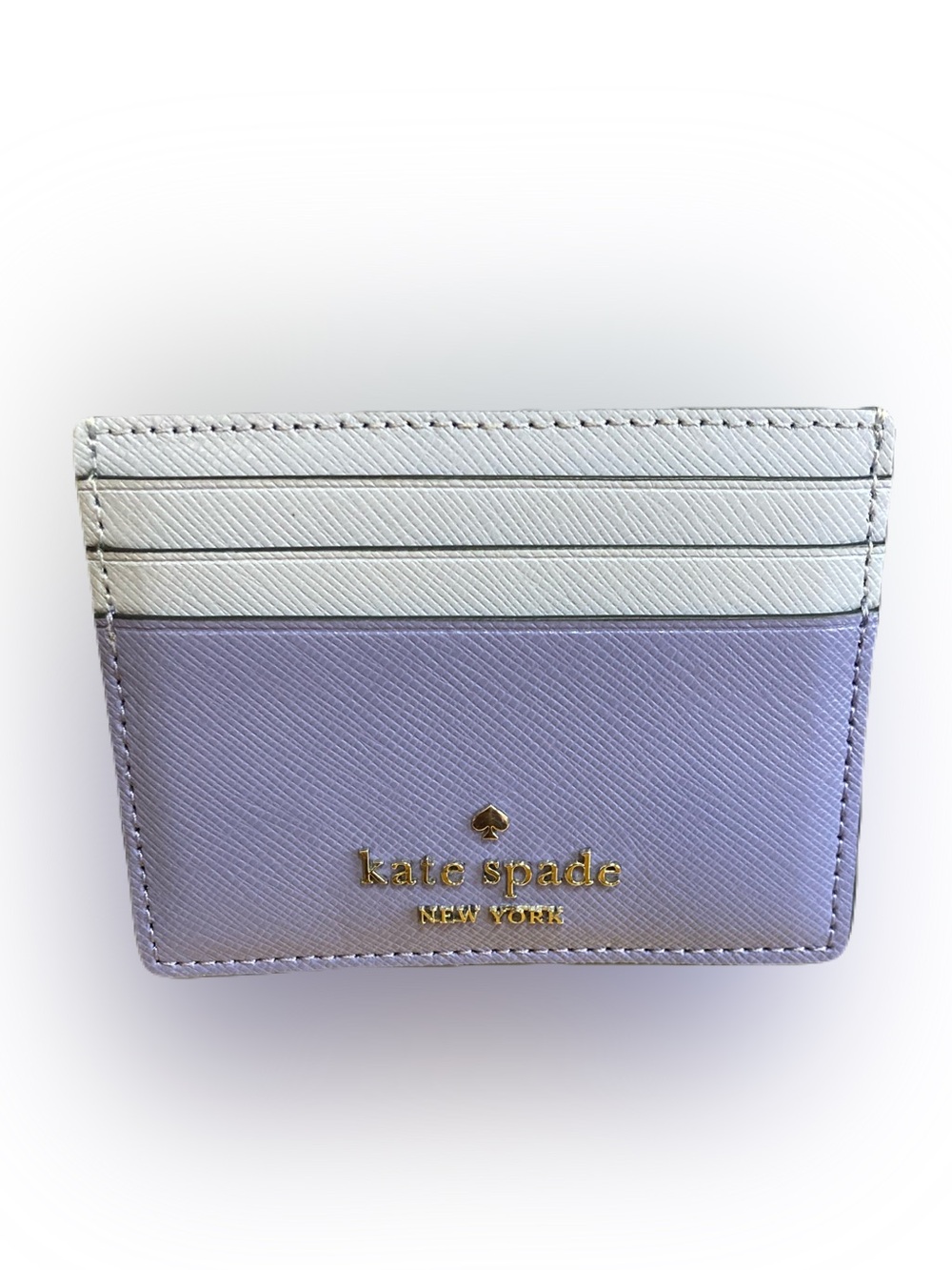 Kate Spade Madison ColorBlock Saffiano Leather Slim Cardholder- Blue Multi NWOT